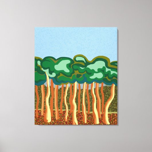 Toile Les gommiers et le ciel bleu australien (Recto)