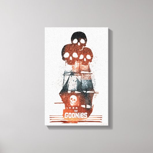 Toile Les Goonies Pirate Ship Silhouette Graphique (Recto)