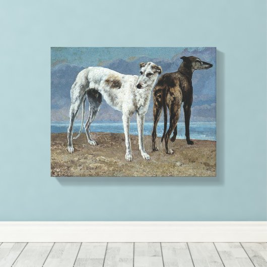 Toile Les Greyhounds de la Comte de Choisel (Insitu (Plancher de Bois))