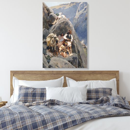 Toile Les guerriers d'Apache : une embuscade sur la cava (Insitu(Chambre))