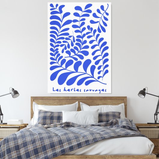 Toile Les herbes sauvages, style Matisse (Insitu(Chambre))