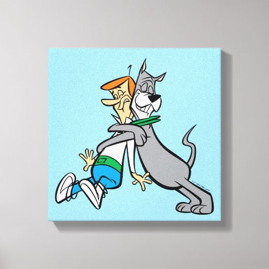 Toile Les Jetsons | George & Astro Hug (Recto)