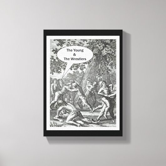 Toile Les jeunes et les lutteurs (Recto)