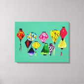 Toile Les lanternes chinoises colorées (Recto)