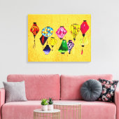 Toile Les lanternes chinoises colorées (Insitu(Salon))