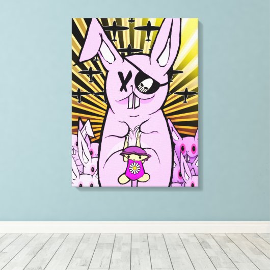 Toile Les lapins 2012 (Insitu (Plancher de Bois))