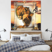 Toile Les lions sauvages d'Afrique (Insitu(Chambre))