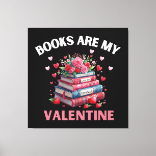 Toile Les livres drôles sont mon Valentin