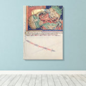 Toile Les mâchoires de l'enfer avalent le dragon rouge (Insitu (Plancher de Bois))