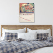 Toile Les mâchoires de l'enfer avalent le dragon rouge (Insitu(Chambre))