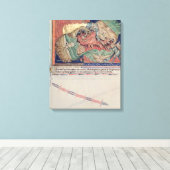 Toile Les mâchoires de l'enfer avalent le dragon rouge (Insitu (Plancher de Bois))