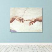 Toile Les mains de Dieu et Adam (Insitu (Plancher de Bois))