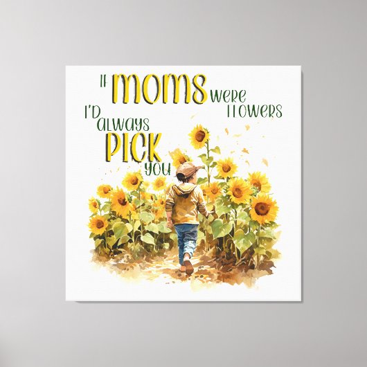 Toile les mamans étaient des fleurs (Recto)