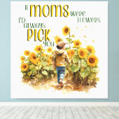 Toile les mamans étaient des fleurs (Insitu (Plancher de Bois))