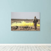 Toile Les marines assurent la sécurité (Insitu (Plancher de Bois))