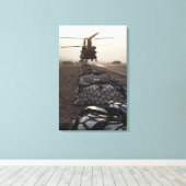 Toile Les marines attachent des charges de traîneau (Insitu (Plancher de Bois))