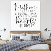 Toile Les mères tiennent la main de leurs enfants pendan (Insitu(Chambre))