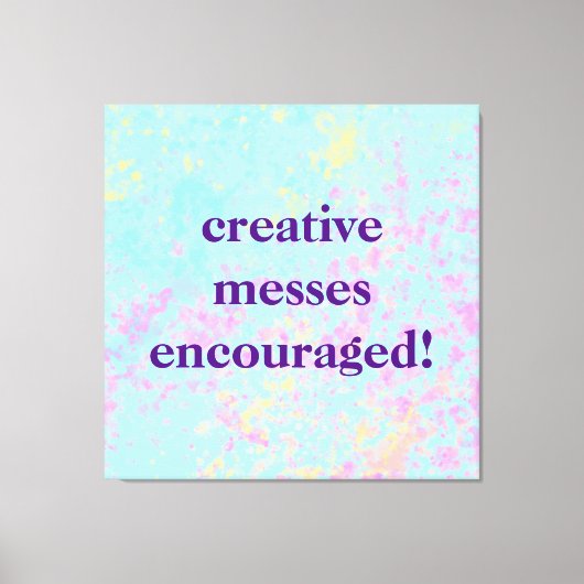 Toile "Les Messes créatives sont encouragées !" Pastel P (Recto)
