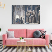 Toile Les moines recouvrent le roi avec le couvent de Ca (Insitu(Salon))