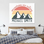 Toile Les montagnes pastel vintages appellent le monogra (Insitu(Chambre))