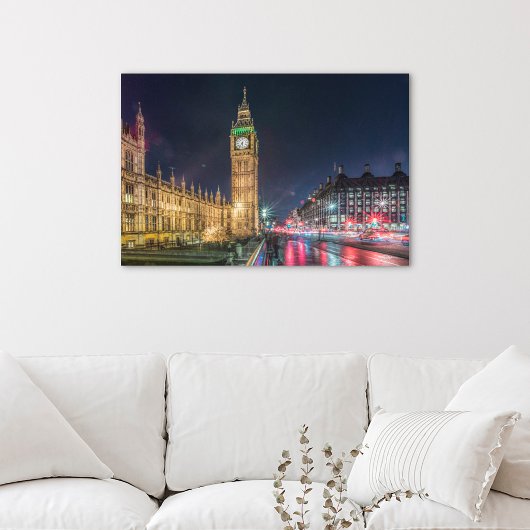 Toile Les monuments | Big Ben la nuit