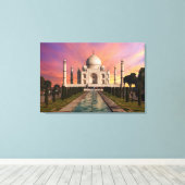 Toile Les monuments | Vue colorée du Taj Mahal (Insitu (Plancher de Bois))