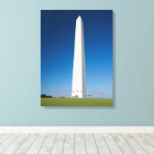Toile Les monuments | Washington Monument avec drapeaux (Insitu (Plancher de Bois))