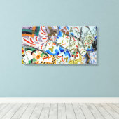 Toile Les mosaïques du parc Guell de Gaudi (Insitu (Plancher de Bois))