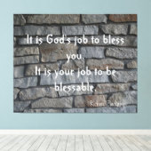 Toile Les mots de sagesse "sois béni" sur un (Insitu (Plancher de Bois))