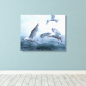 Toile Les mouettes volent au-dessus de la mer (Insitu (Plancher de Bois))