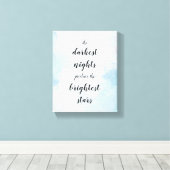 Toile Les nuits les plus sombres produisent les étoiles  (Insitu (Plancher de Bois))