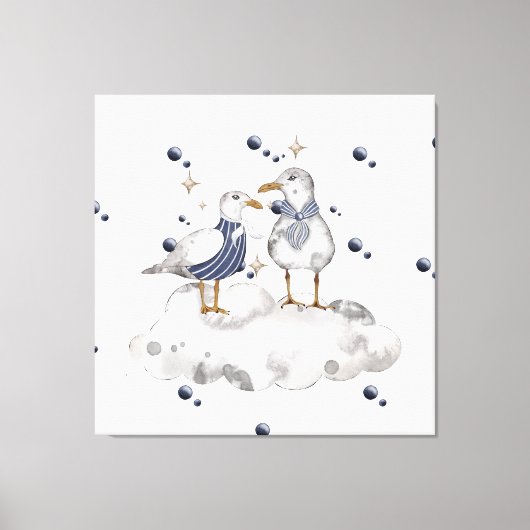 Toile Les oiseaux de plage (Recto)