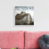 Toile Les oiseaux et la grange (Insitu(Salon))