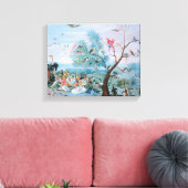 Toile Les oiseaux tropicaux dans un paysage (Insitu(Salon))