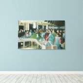 Toile Les ouvriers empaquetent les raisins préformés au  (Insitu (Plancher de Bois))