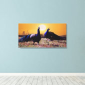 Toile Les paons bleus (Insitu (Plancher de Bois))