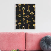 Toile Les Patters de Seamless avec Golden Keys (Insitu(Salon))