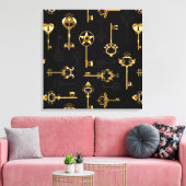 Toile Les Patters de Seamless avec Golden Keys (Insitu(Salon))