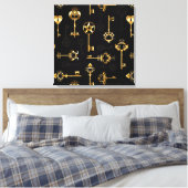 Toile Les Patters de Seamless avec Golden Keys (Insitu(Chambre))