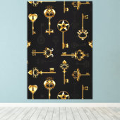 Toile Les Patters de Seamless avec Golden Keys (Insitu (Plancher de Bois))