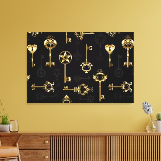 Toile Les Patters de Seamless avec Golden Keys (Insitu(Salon))