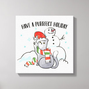 Toile Les pattes de Père Noël ont des vacances de