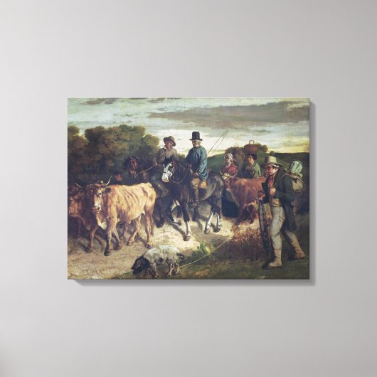 Toile Les paysans de Flagey de retour de la Foire (Recto)