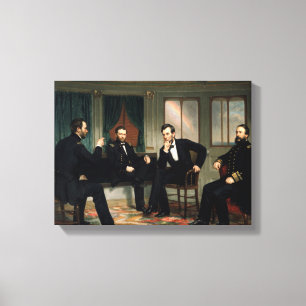 Toile Les Peacemakers Peinture Président Lincoln 15 x 11