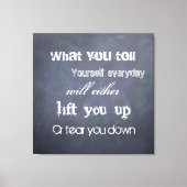 Toile Les pensées peuvent changer la vie - tableau noir (Recto)