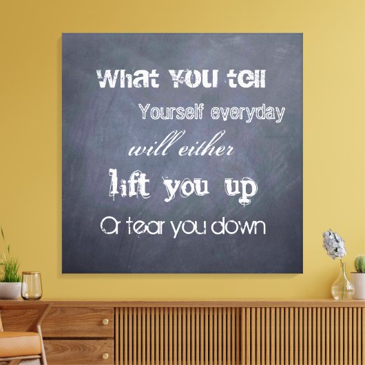 Toile Les pensées peuvent changer la vie - tableau noir (Insitu(Salon))