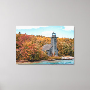 Toile Les phares   Grand Island East Channel Light