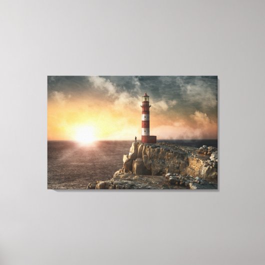 Toile Les phares | Phare rouge et blanc (Recto)