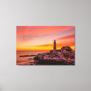 Toile Les phares Portland Head Cape Elizabeth Maine