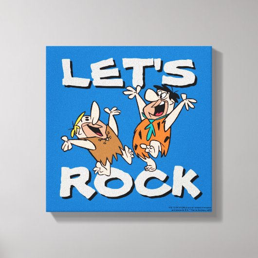 Toile Les Pierrafeu | Fred & Barney - Let's Rock (Recto)
